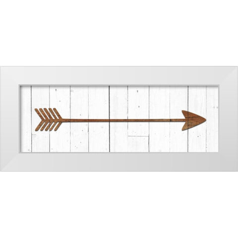 Right Arrow White Modern Wood Framed Art Print by Perrenoud, Aubree