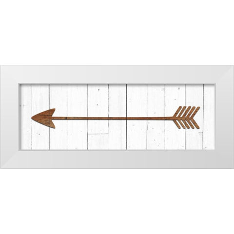 Left Arrow White Modern Wood Framed Art Print by Perrenoud, Aubree
