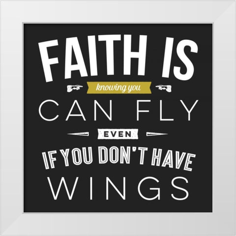 Faith Is White Modern Wood Framed Art Print by Perrenoud, Aubree