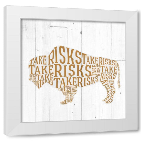 Buffalo Shiplap White Modern Wood Framed Art Print by Perrenoud, Aubree