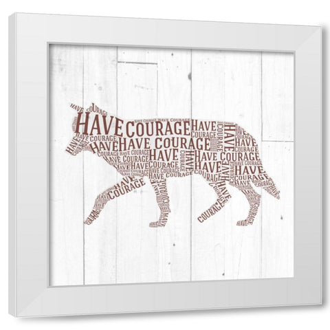 Wolf Shiplap White Modern Wood Framed Art Print by Perrenoud, Aubree