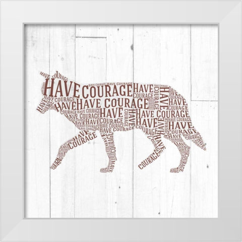 Wolf Shiplap White Modern Wood Framed Art Print by Perrenoud, Aubree