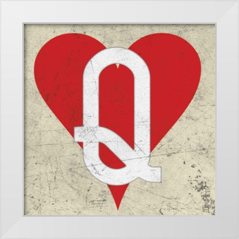 Queen of Hearts Antique White Modern Wood Framed Art Print by Perrenoud, Aubree