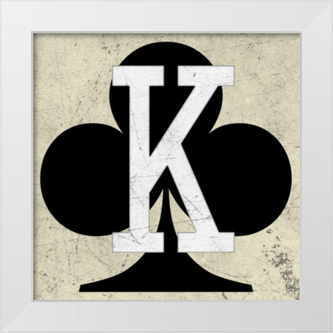 King of Clubs Antique White Modern Wood Framed Art Print by Perrenoud, Aubree