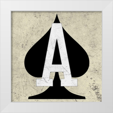 Ace of Spades  White Modern Wood Framed Art Print by Perrenoud, Aubree