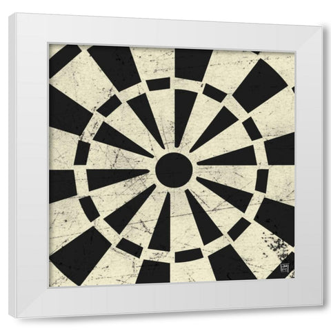 Dart Board Antique White Modern Wood Framed Art Print by Perrenoud, Aubree