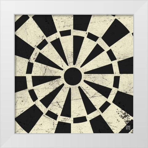 Dart Board Antique White Modern Wood Framed Art Print by Perrenoud, Aubree