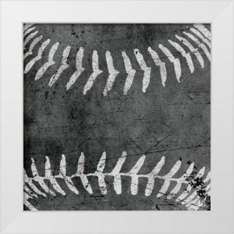 Baseball White Modern Wood Framed Art Print by Perrenoud, Aubree