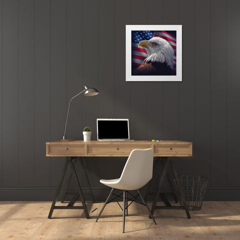 American Bald Eagle White Modern Wood Framed Art Print by Bogle, Collin