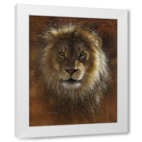 Face Off White Modern Wood Framed Art Print by Bogle, Collin