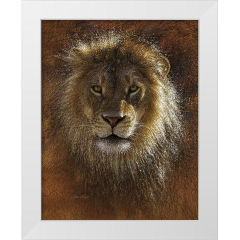 Face Off White Modern Wood Framed Art Print by Bogle, Collin