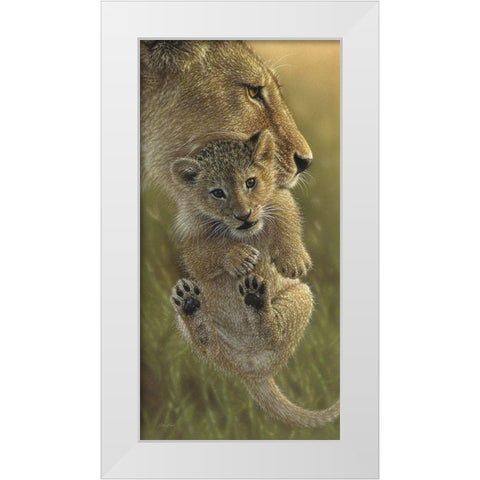 Mothers Pride White Modern Wood Framed Art Print by Bogle, Collin