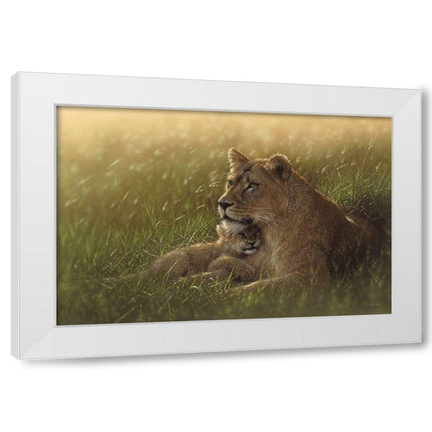 Safe Haven White Modern Wood Framed Art Print by Bogle, Collin