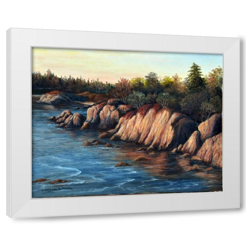 Carmel Sunset White Modern Wood Framed Art Print by Felisky, Barbara