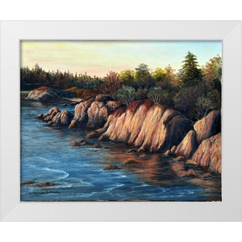 Carmel Sunset White Modern Wood Framed Art Print by Felisky, Barbara