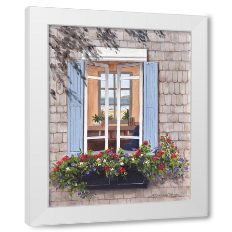 Beach House Window White Modern Wood Framed Art Print by Felisky, Barbara