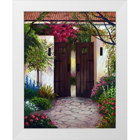 Spanish Gates White Modern Wood Framed Art Print by Felisky, Barbara