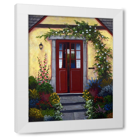 Welcoming Doors White Modern Wood Framed Art Print by Felisky, Barbara