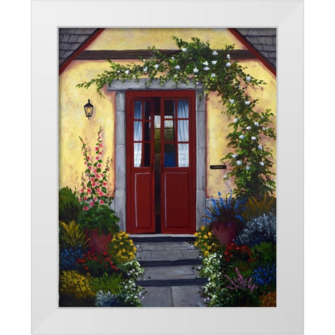 Welcoming Doors White Modern Wood Framed Art Print by Felisky, Barbara