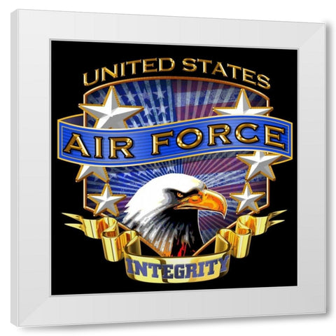 Air Force White Modern Wood Framed Art Print by Baldwin, Jim