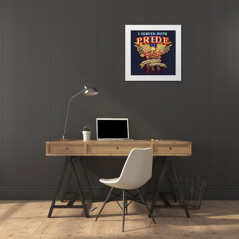 Pride White Modern Wood Framed Art Print by Baldwin, Jim