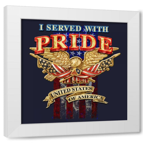 Pride White Modern Wood Framed Art Print by Baldwin, Jim