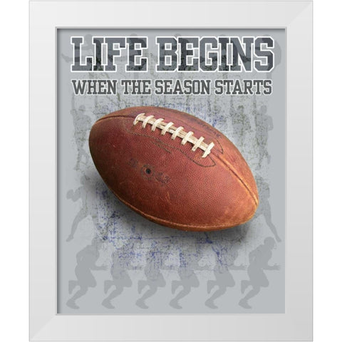 Life Begins White Modern Wood Framed Art Print by Baldwin, Jim