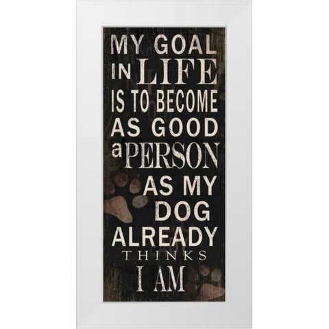 My Goal White Modern Wood Framed Art Print by Baldwin, Jim