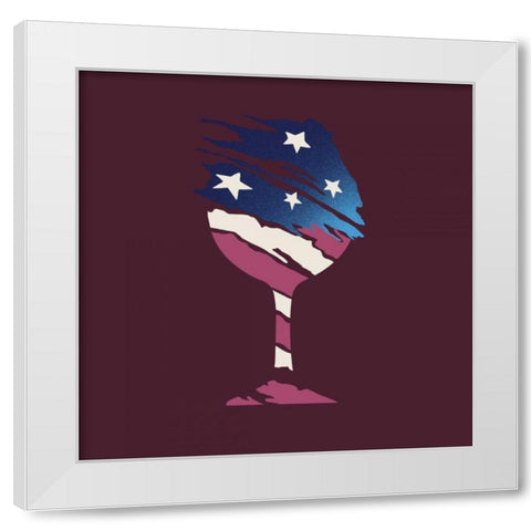 Flag Glass White Modern Wood Framed Art Print by Baldwin, Jim