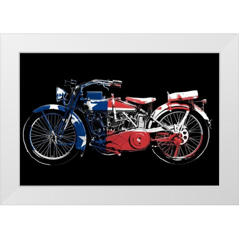 American Hog White Modern Wood Framed Art Print by Baldwin, Jim