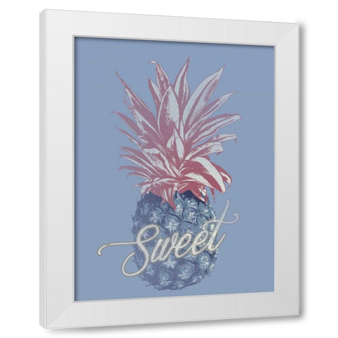 Pineapple Sweet White Modern Wood Framed Art Print by Baldwin, Jim