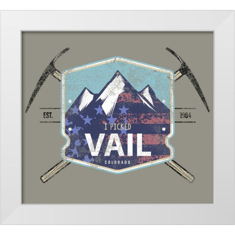 Vail II White Modern Wood Framed Art Print by Baldwin, Jim