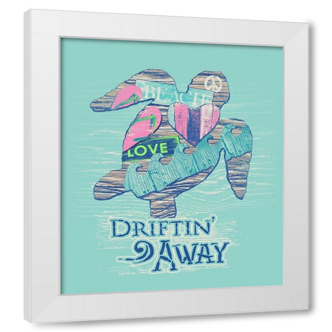 Turtle White Modern Wood Framed Art Print by Baldwin, Jim