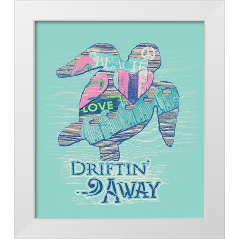 Turtle White Modern Wood Framed Art Print by Baldwin, Jim