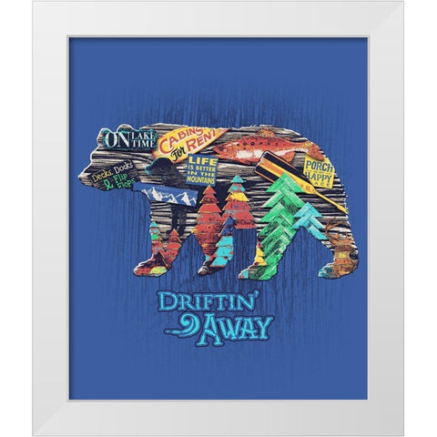 Bear White Modern Wood Framed Art Print by Baldwin, Jim