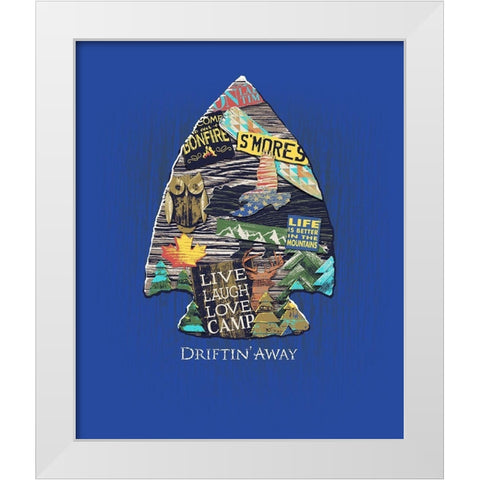 Arrowhead White Modern Wood Framed Art Print by Baldwin, Jim