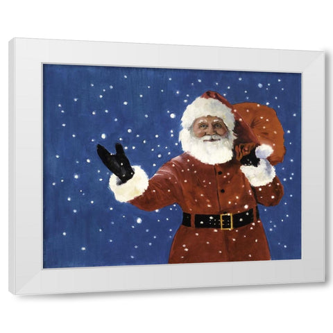 Santa White Modern Wood Framed Art Print by Rideout, Candy