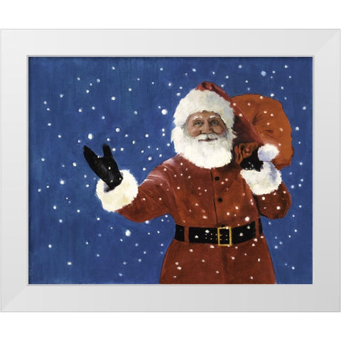 Santa White Modern Wood Framed Art Print by Rideout, Candy