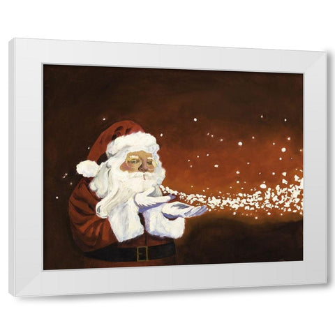 Santa Magic White Modern Wood Framed Art Print by Rideout, Candy