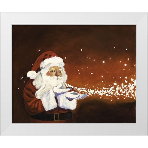 Santa Magic White Modern Wood Framed Art Print by Rideout, Candy