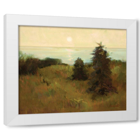Sunset White Modern Wood Framed Art Print by Rideout, Candy