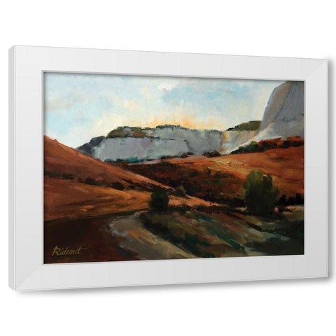 Peaceful White Modern Wood Framed Art Print by Candy Rideout