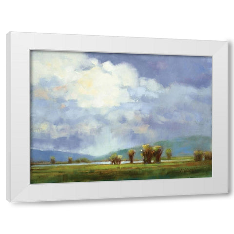 Cloud Collage White Modern Wood Framed Art Print by Candy Rideout