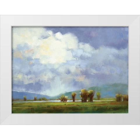 Cloud Collage White Modern Wood Framed Art Print by Candy Rideout