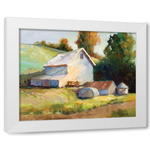 Farmhouse White Modern Wood Framed Art Print by Candy Rideout