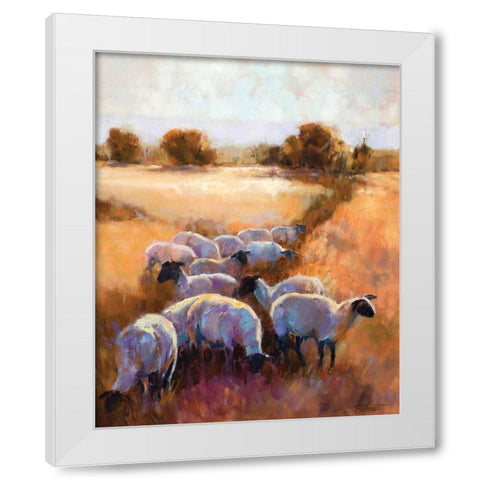 Follow the Leader White Modern Wood Framed Art Print by Candy Rideout