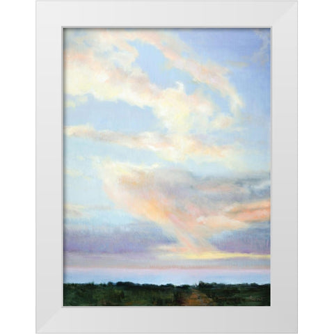 Cloud View White Modern Wood Framed Art Print by Candy Rideout