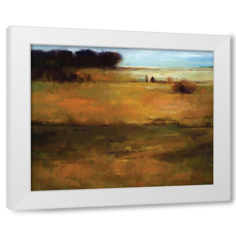 Fall View White Modern Wood Framed Art Print by Candy Rideout