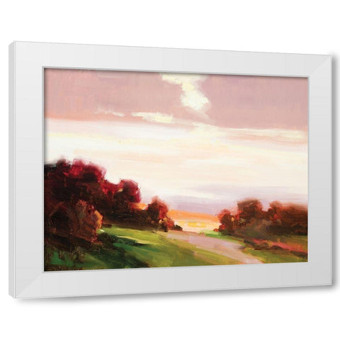 Pink Delight White Modern Wood Framed Art Print by Candy Rideout