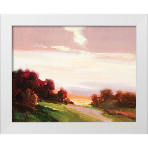 Pink Delight White Modern Wood Framed Art Print by Candy Rideout
